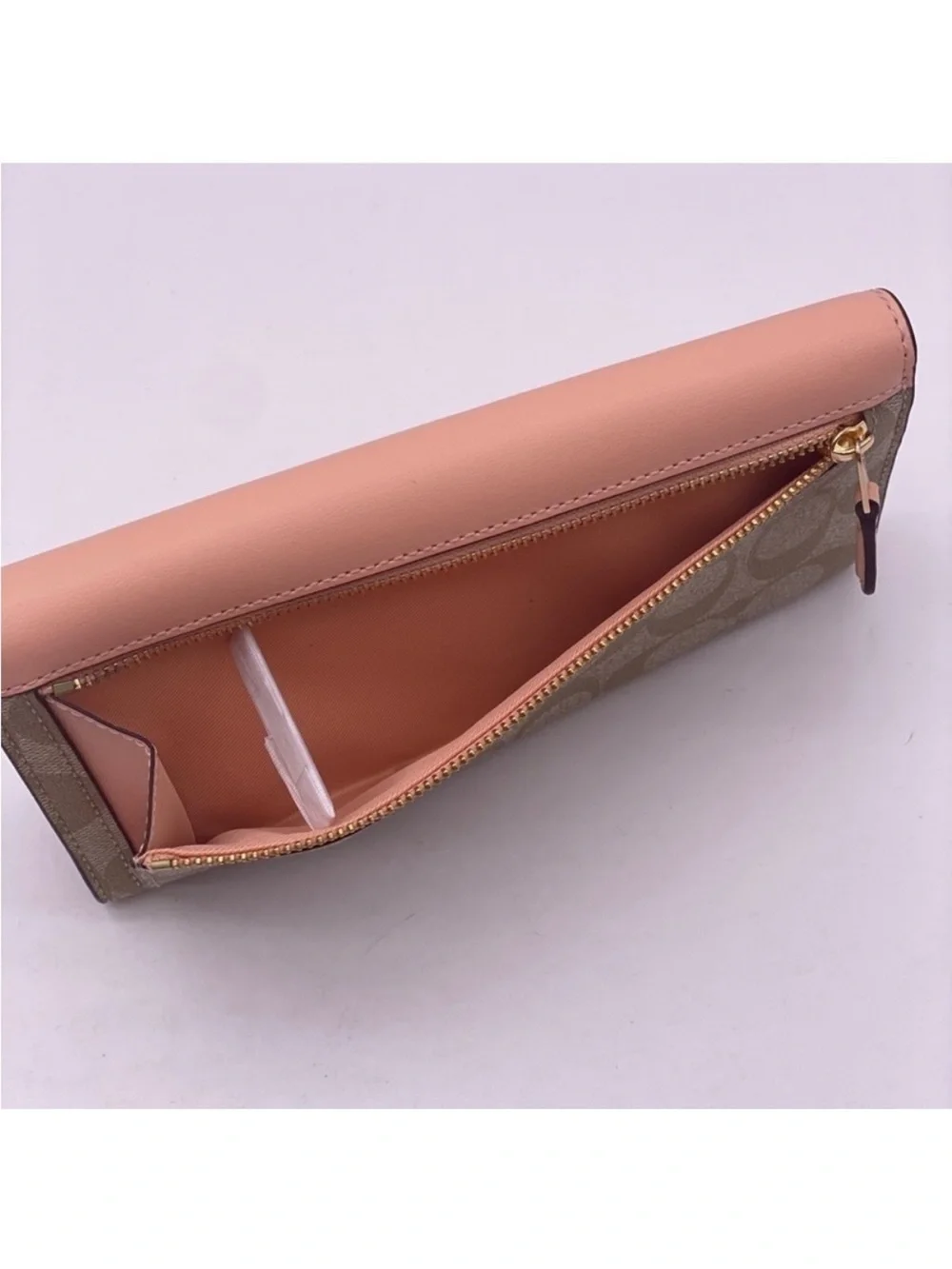 Coach Slim Trifold Wallet In Signature Canvas